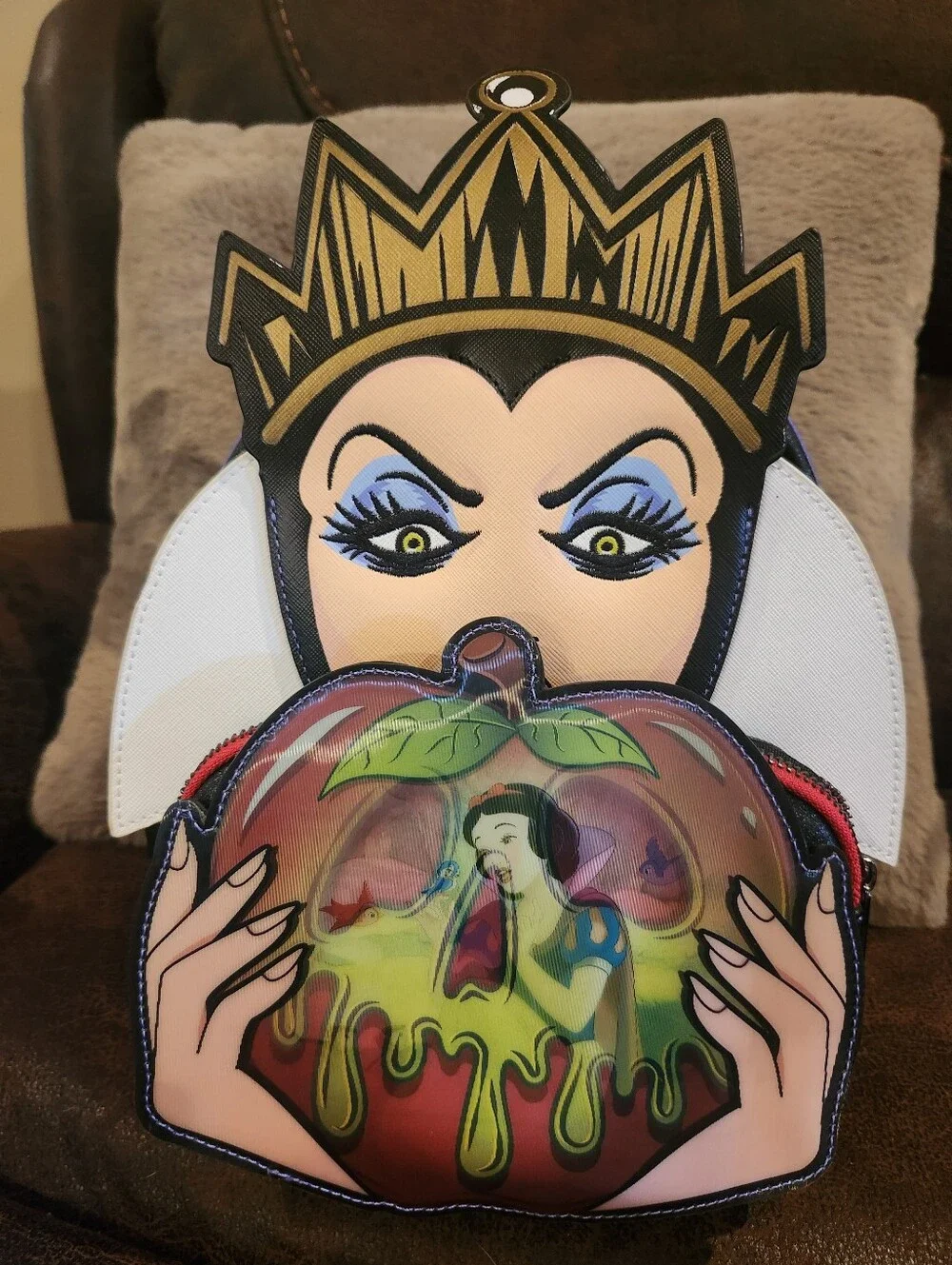 Disney Loungefly Villains Scene Evil Queen Apple Mini Backpack, NWT